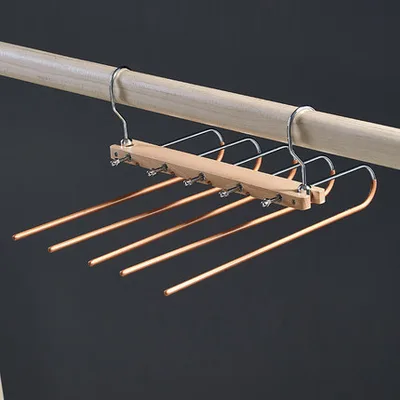 Multifunctional trouser rack home Pure Metal Beech Gold - Shop at LoveMi