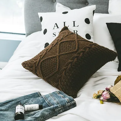 Home soft pillow case Dark Coffee - Shop at LoveMi