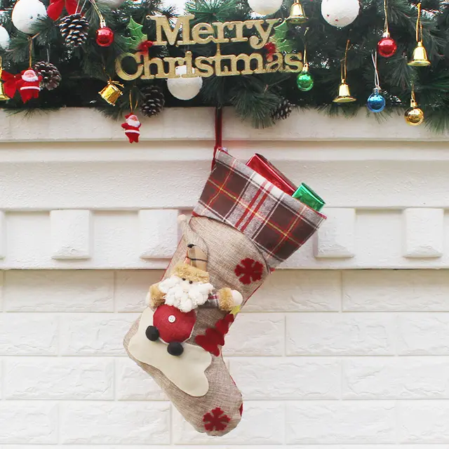Christmas decorations, decorations, New Year gifts, Santa Claus socks, socks, sock gift bags The Old Man - Shop at LoveMi