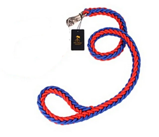 Eight strand braided golden retriever Alaska dog walking dog leash Blue Red - Shop at LoveMi