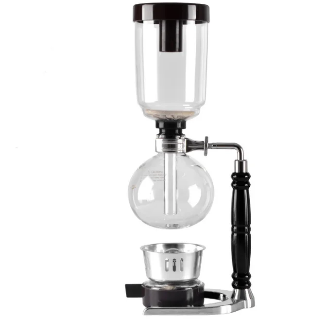 Siphon Coffee Maker Tea Pot Vacuum Coffeemaker Glass Machine Black - Shop at LoveMi