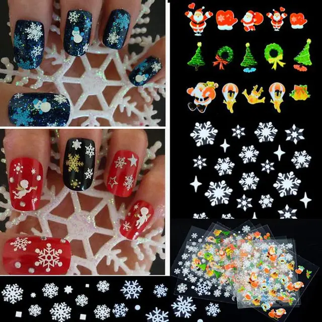 Nail Sticker Slim 3D Nail Decal 6Christmas Gifts - Shop at LoveMi