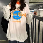 Printed solid color sweatshirt - 712White