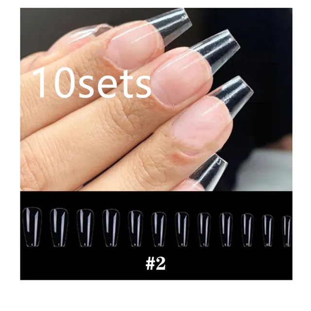 Transparent extension nail 10Sets 2 Style - Shop at LoveMi