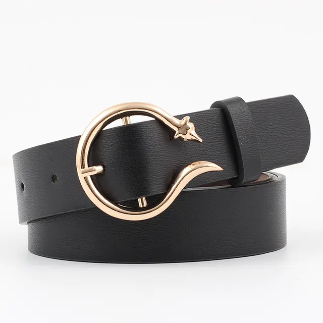 Women's belt decoration wide belt women all match fashion Black - Shop at LoveMi