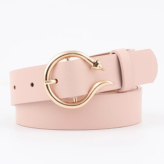 Women's belt decoration wide belt women all match fashion Pink - Shop at LoveMi