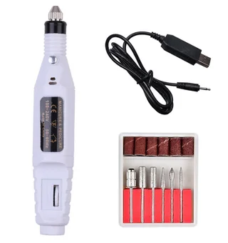 Electric Nail Polish Machine Pen Nail Art Tool - White