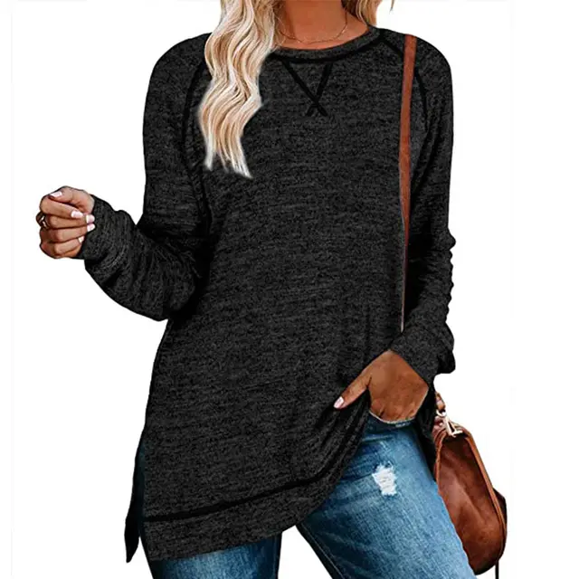 Crisscross crew neck Pullover Black - Shop at LoveMi