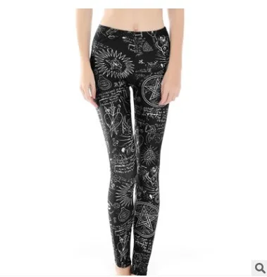 Digital printing leggings tights nine pants women F - Shop at LoveMi