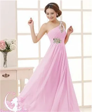 Speed Selling Wedding Bridesmaid Banquet Evening Dress - Pink
