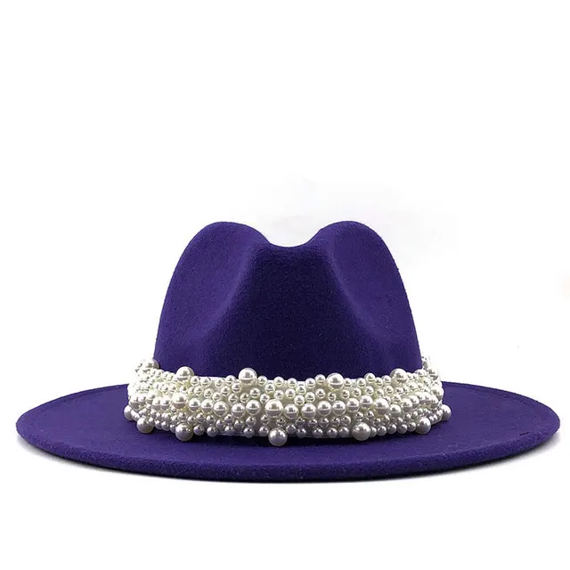 Women's pearl top hat Purple - Shop at LoveMi