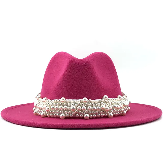 Women's pearl top hat Rose Red - Shop at LoveMi