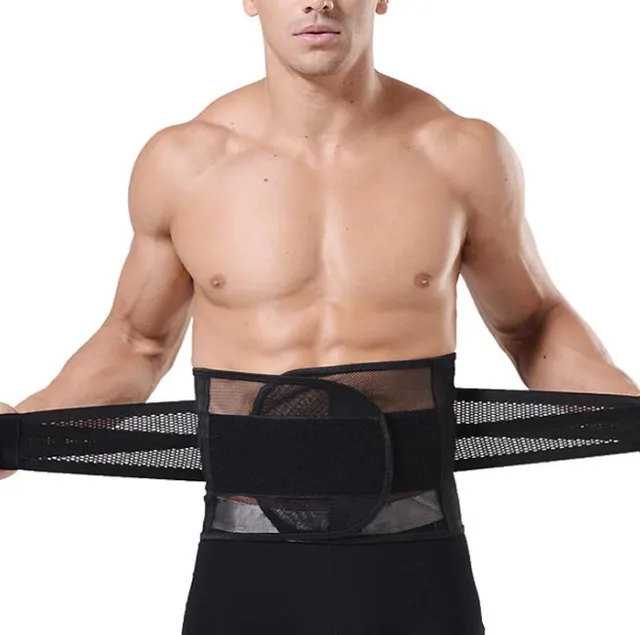 Men's Breathable Body Shaper Slimming Belt Corset Black - Shop at LoveMi