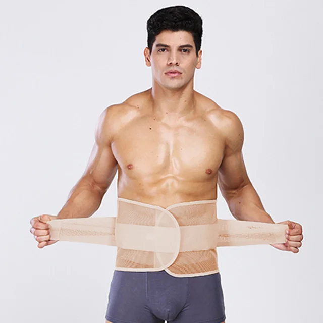 Men's Breathable Body Shaper Slimming Belt Corset White - Shop at LoveMi