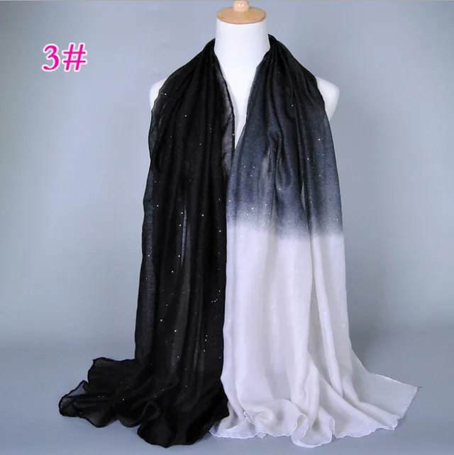 New cotton and linen Balinese women's scarf Classic hot stamping gradient autumn and winter women's scarf 3Style - Shop at LoveMi