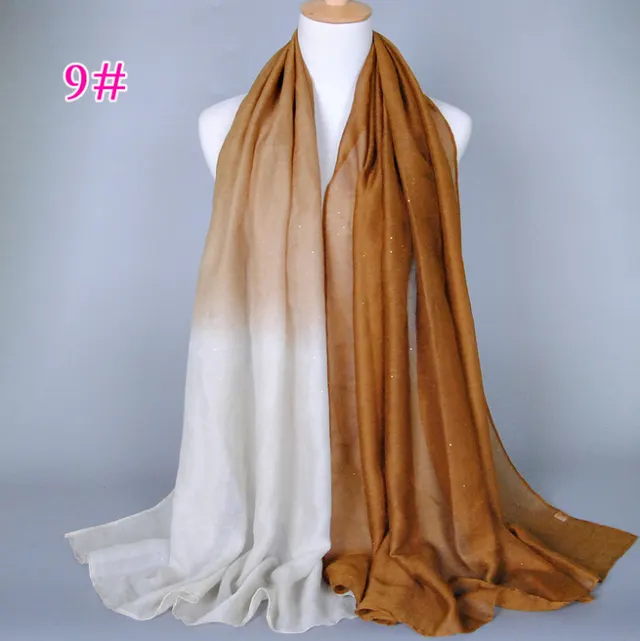 New cotton and linen Balinese women's scarf Classic hot stamping gradient autumn and winter women's scarf 9Style - Shop at LoveMi