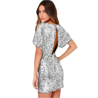 Slim slimming strapless hip dress Silver - Shop at LoveMi