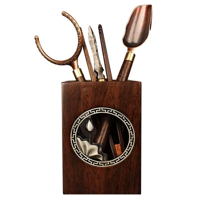 Black sandalwood tea Suit Black Silver Lotus Leaf - Shop at LoveMi