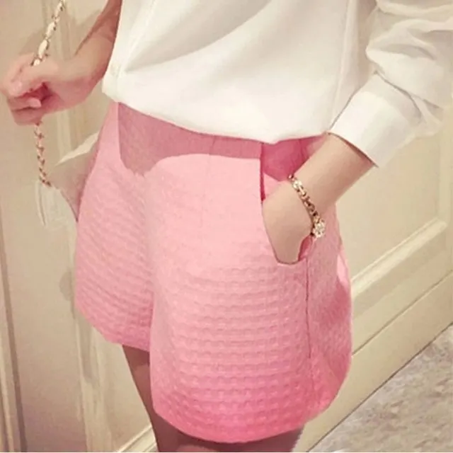 Wide Thigh High Waist Shorts Pink - Shop at LoveMi
