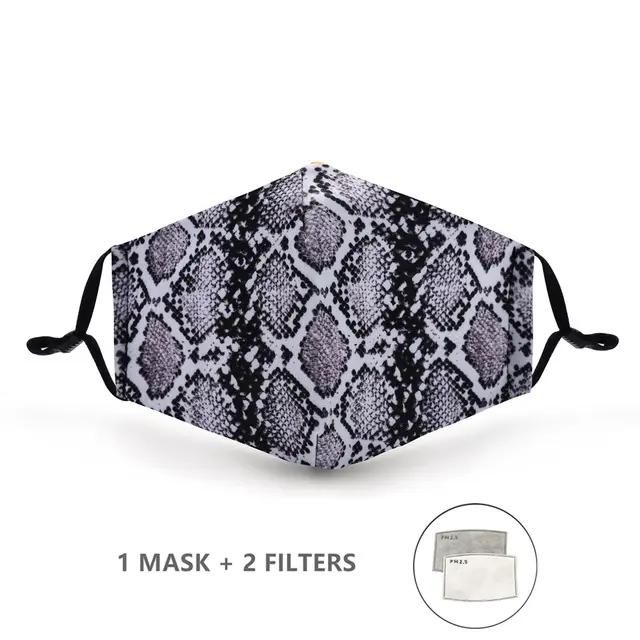 Adjustable ear type printing mask Serpentine - Shop at LoveMi