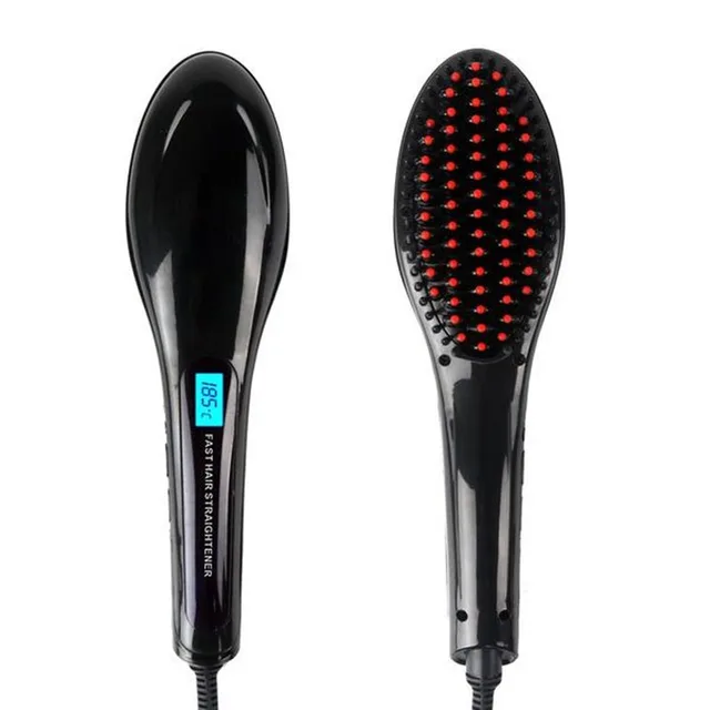 Paddle Brush Hair Straightener Blackxuk - Shop at LoveMi
