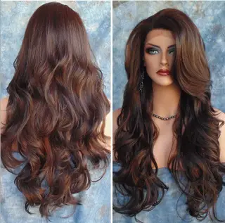 Big wave wig - Brown