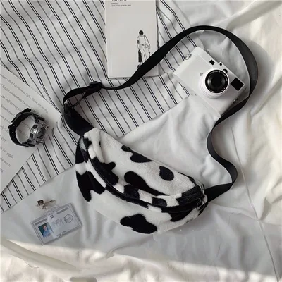 Girls cow print canvas bag 15Style - Shop at LoveMi