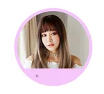 Fashion realistic hair long straight hair wig jiafa chemical fiber wig - Chocolate Gradient