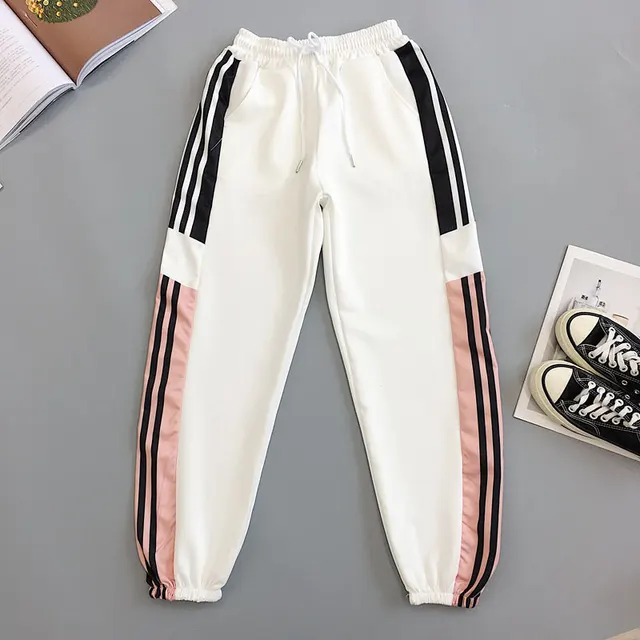 Loose fitting ankle slacks White - Shop at LoveMi