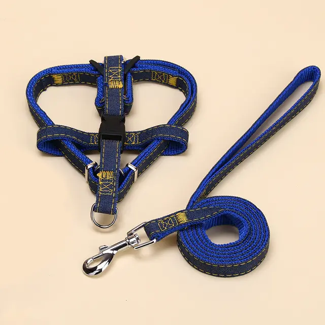 Pet Cowboy Traction Collar Dog Chain Set Blue - Shop at LoveMi