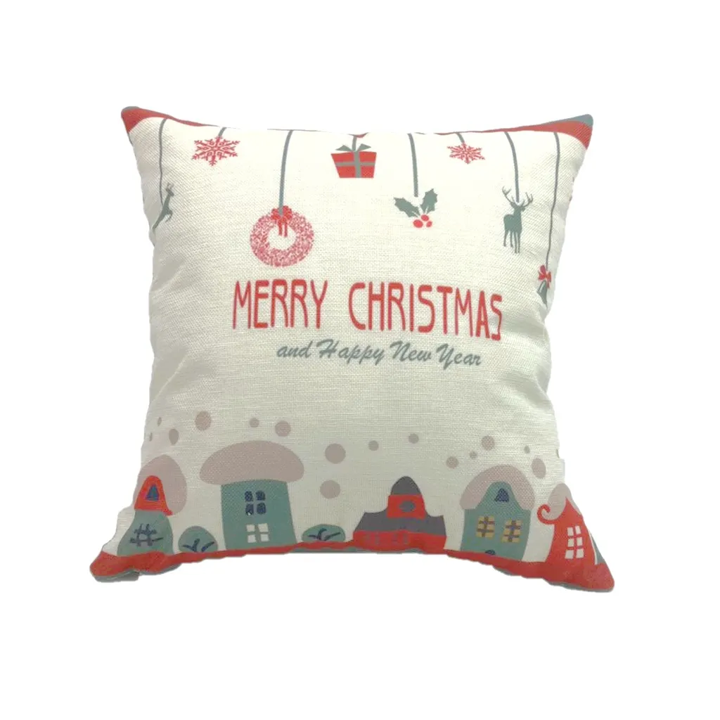Christmas linen pillowcase - Chain