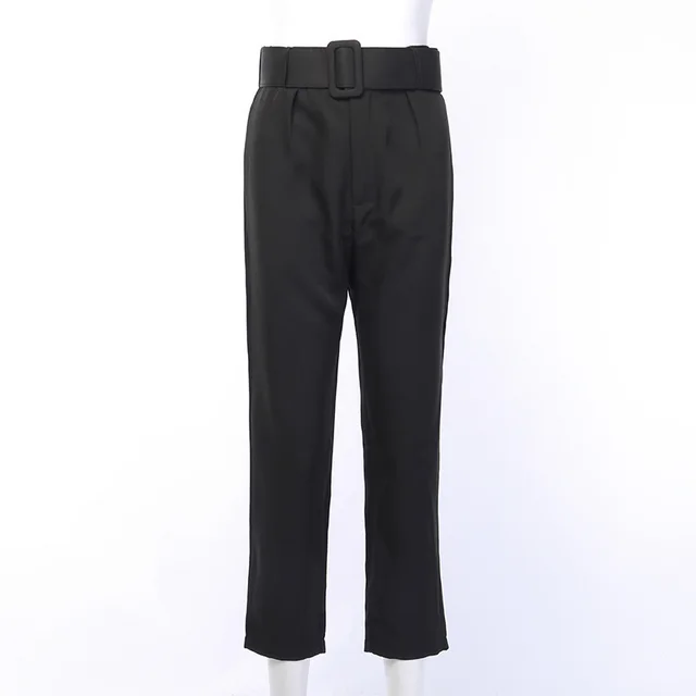 Women's slim Capris with high waist casual pants Black - Shop at LoveMi