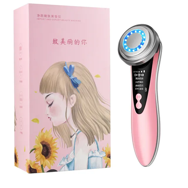 Warm facial massage cleansing beauty instrument Pink W 618A - Shop at LoveMi