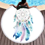 Round dream catcher printed beach towel - 3Style-150X150Cm