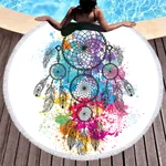 Round dream catcher printed beach towel - 5Style-150X150Cm