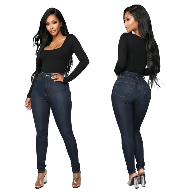 High waist women's jeans Blue - Shop at LoveMi