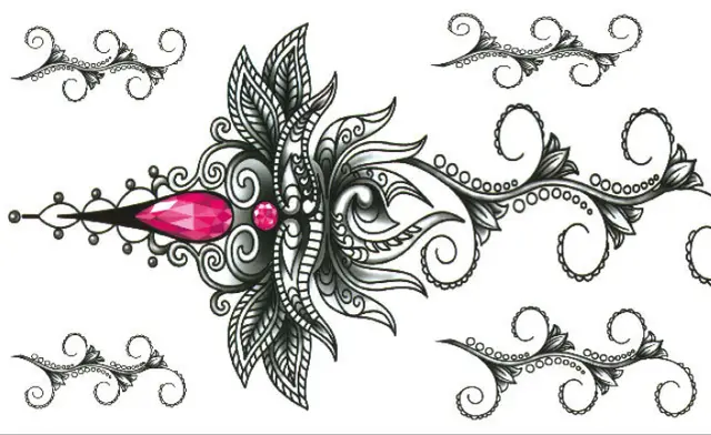 Supply new color tattoo stickers waterproof personality fashion chest stickers sternal stickers tattoo stickers tattoo 106 - Shop at LoveMi