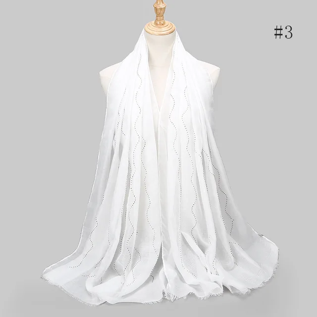 Solid color diamond and scarves White - Shop at LoveMi