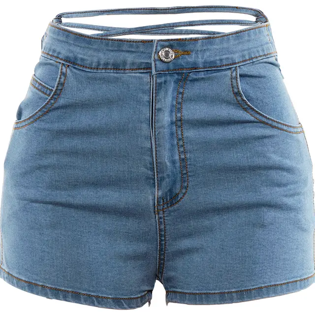 High waist denim shorts Blue - Shop at LoveMi