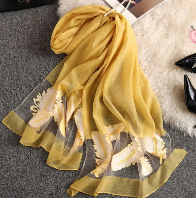 Organza sunscreen beach scarf Turmeric - Shop at LoveMi