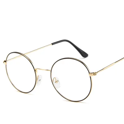 Flat Spectacles with Metal Spectacle Frame Gold And Black - Shop at LoveMi