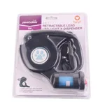Three-in-one Retractable Dog Leash With Flashlight - Black