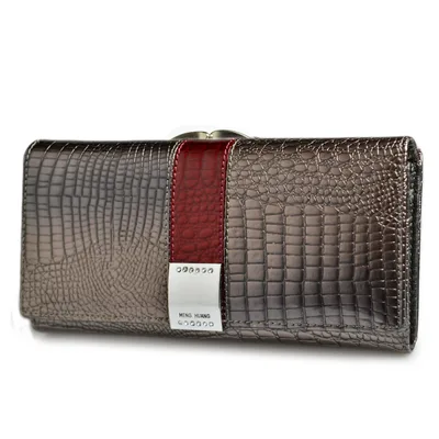Women's leather wallet coin purse Grey - Shop at LoveMi