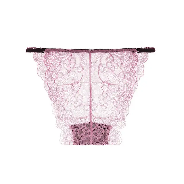 Lace transparent seamless underwear Pink - Shop at LoveMi