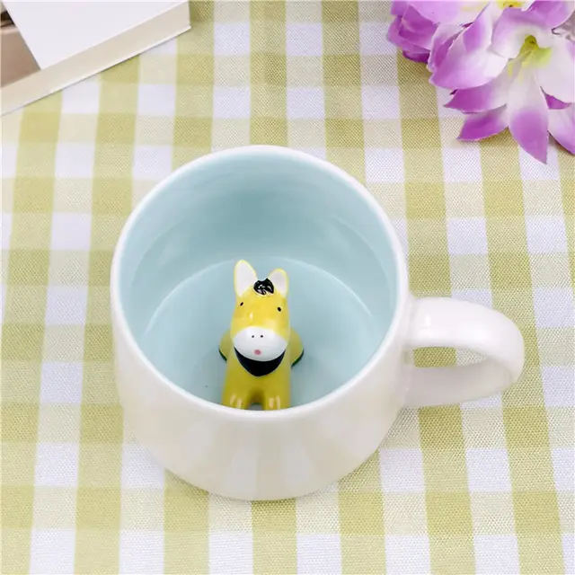 Animal cup in ceramic 3D cup Donkey - Shop at LoveMi