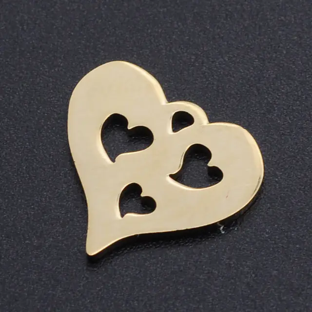 Two hole ECG small pendant Gold - Shop at LoveMi