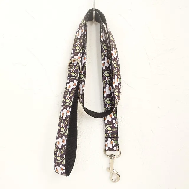 Black chrysanthemum webbing traction belt Black - Shop at LoveMi
