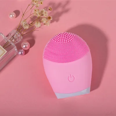 Electric Ultrasonic Silicone Facial Cleanser Pink - Shop at LoveMi