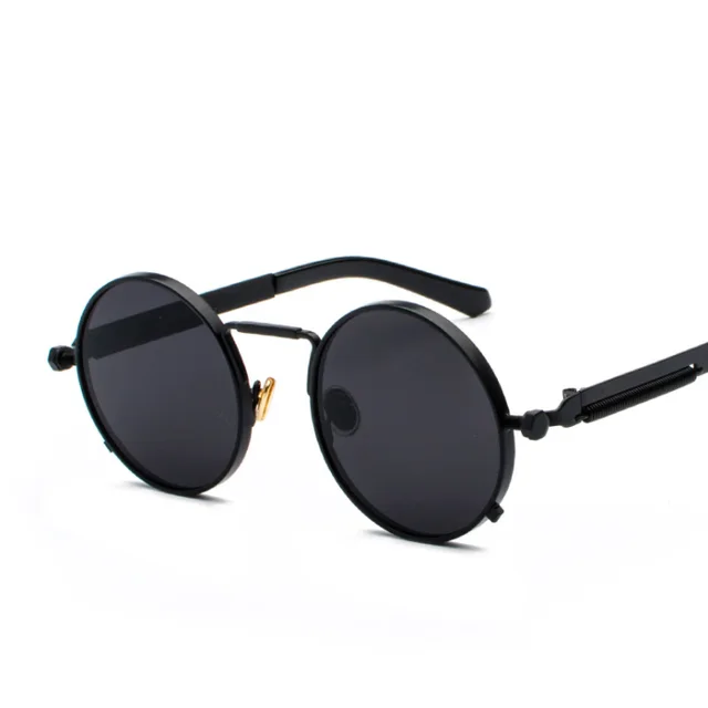 Punk style metal legs reflective sunglasses Black - Shop at LoveMi