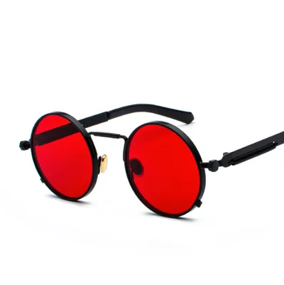 Punk style metal legs reflective sunglasses Red Black - Shop at LoveMi